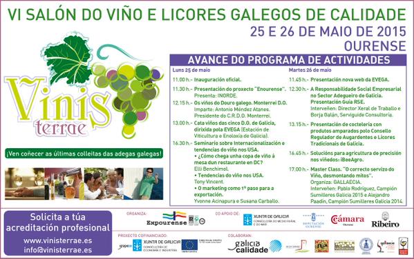 Amplio catálogo de actividades y presentaciones en el Vinis Terrae, el VI Salón del Vino y Licores Gallegos de Calidad